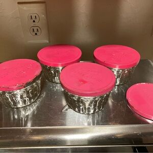 Kerr vintage jelly jars with metal lids set of 4